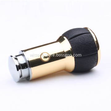 Leather 2.4A charger in car